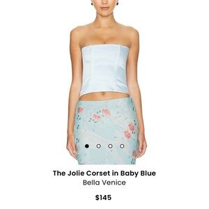 Bella Venice Baby Blue Corset Top
